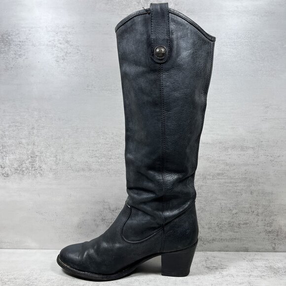 Frye Jackie Button Tall Riding Boots - Women's Size 6.5 - Black - Picture 5 of 7